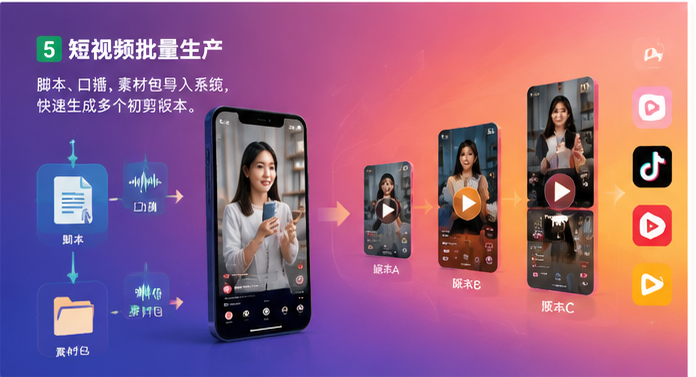 短视频批量生产